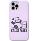 Kal Se Pakka Panda panda procrastination meme engraved pastel silicone phone cover in Lavender