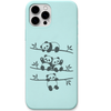 Panda Branch Club pandas on branches engraved pastel silicone phone cover in Mint Green