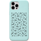 Little Motifs Big Roots Pattachitra engraved pastel silicone phone cover in Mint Green