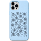 Little Jagannath Joy engraved pastel silicone phone cover in Sky Blue