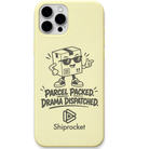 Shiprocket Drama Dispatched engraved phone cover in Lemon Yellow