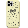 Statement Bow engraved silicone phone cover in Lemon Yellow