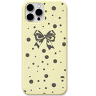 Statement Bow engraved silicone phone cover in Lemon Yellow