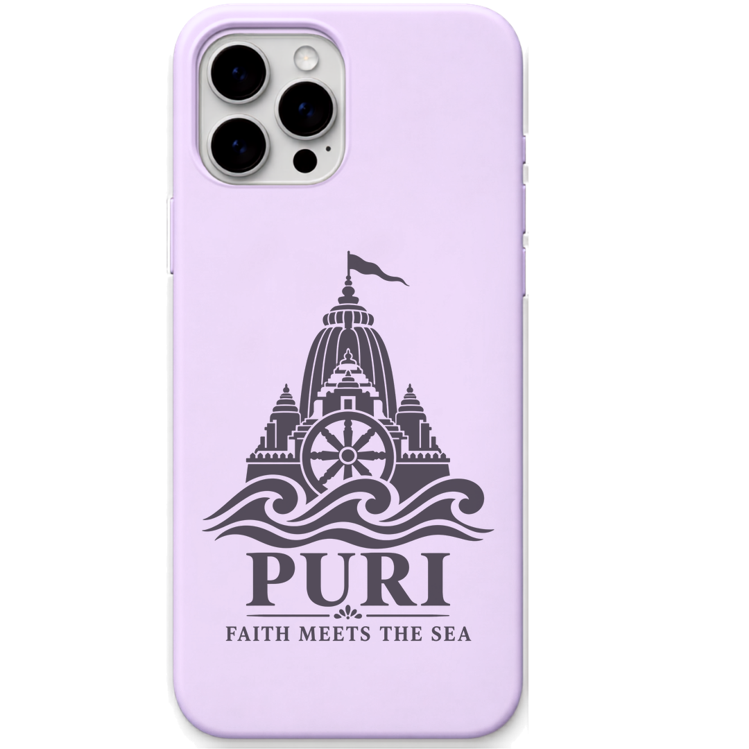 Puri Faith Meets the Sea engraved pastel silicone phone cover in Lavender