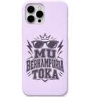 Mu Berhampuria Toka engraved pastel silicone phone cover in Lavender