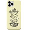Life Kharab Phone Nahi phone first cat meme engraved silicone phone cover in Lemon Yellow