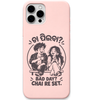 Bad Day Chai Re Set engraved pastel silicone phone cover in Blush Pink