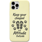 Keep Your Chappal And Attitude Outside funny desi quote engraved silicone phone cover in Lemon Yellow