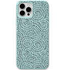Petal Whirl engraved silicone phone cover in Mint Green