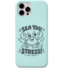 Sea You Stress Puri Mood engraved pastel silicone phone cover in Mint Green