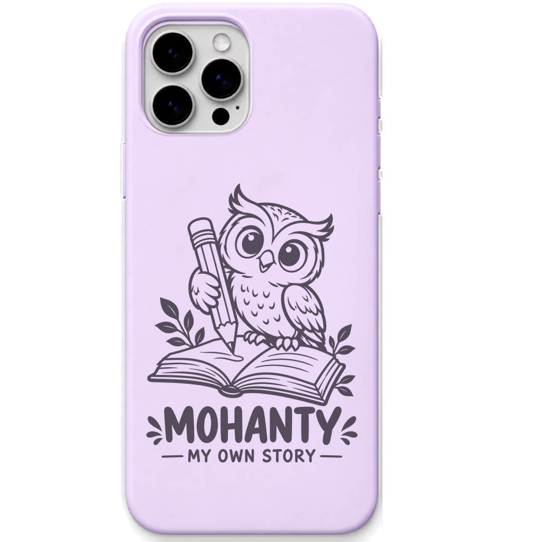 Mohanty My Own Story engraved pastel silicone phone cover in Lavender