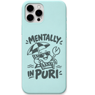Mentally in Puri Crab Escape engraved pastel silicone phone cover in Mint Green