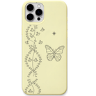 Wings Of Hope engraved silicone phone cover in Lemon Yellow