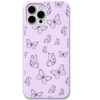 Butterfly Flight engraved silicone phone cover in Lavender