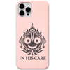 Jagannath In His Care engraved pastel silicone phone cover in Blush Pink