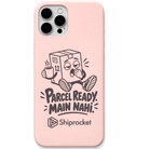 Shiprocket Parcel Ready engraved phone cover in Blush Pink