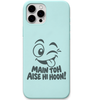 Main Toh Aise Hi Hoon winking face hinglish meme engraved pastel silicone phone cover in Mint Green