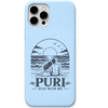 Puri Stay With Me Sunset engraved pastel silicone phone cover in Sky Blue