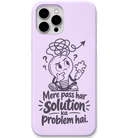 Har Solution Ka Problem funny overthinking quote engraved silicone phone cover in Lavender