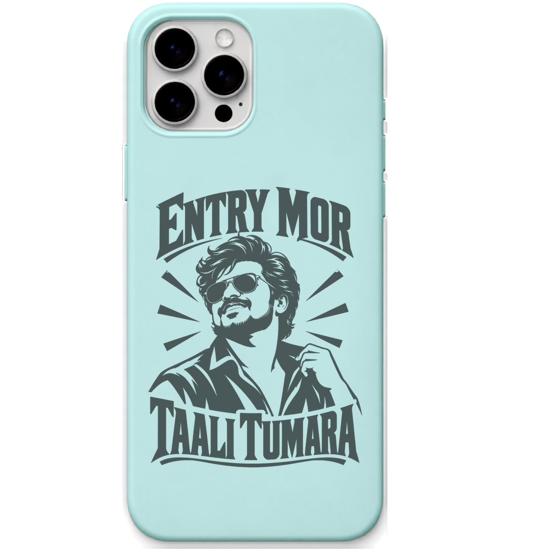 Full Ollywood Entry Mora Taali Tumara engraved pastel silicone phone cover in Mint Green