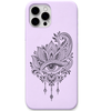 Lotus Gaze lotus eye motif engraved pastel silicone phone cover in Lavender