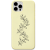 Mogra Memories delicate floral vine engraved pastel silicone phone cover in Lemon Yellow