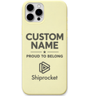 Shiprocket Proud To Belong + Name engraved phone cover in Lemon Yellow