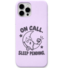 On Call Sleep Pending engraved silicone phone cover in Lavender