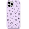 Doodle Stars engraved silicone phone cover in Lavender