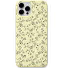 Dancing Vines engraved silicone phone cover in Lemon Yellow