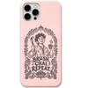 Brush Chai Repeat Artist engraved pastel silicone phone cover in Blush Pink