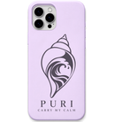 Puri Carry My Calm engraved pastel silicone phone cover in Lavender