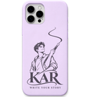 Kar Write Your Story engraved pastel silicone phone cover in Lavender