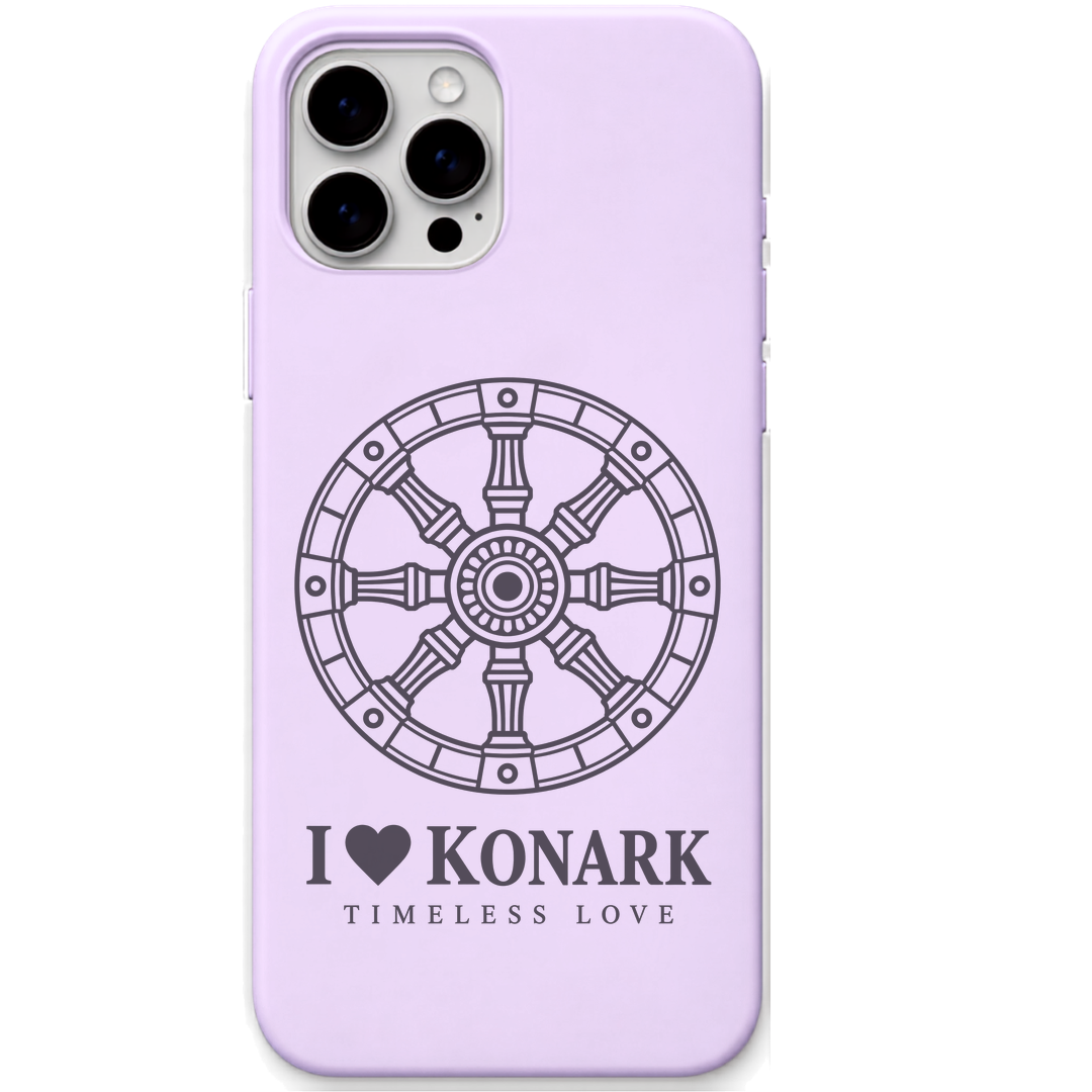 Konark Timeless Love engraved pastel silicone phone cover in Lavender