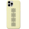 Aangan Geometry ornamental geometric motifs engraved pastel silicone phone cover in Lemon Yellow