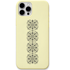 Aangan Geometry ornamental geometric motifs engraved pastel silicone phone cover in Lemon Yellow