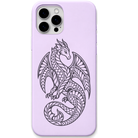 Dreamguard Dragon ornamental dragon engraved pastel silicone phone cover in Lavender