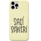 Sati Savitri sarcastic hinglish quote engraved silicone phone cover in Lemon Yellow