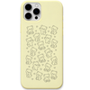 Teddy Comfort Bear cute teddy bear pattern engraved pastel silicone phone cover in Lemon Yellow