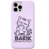 Barik Low Battery Full Attitude engraved pastel silicone phone cover in Lavender