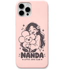 Nanda Little Joys Club engraved pastel silicone phone cover in Blush Pink