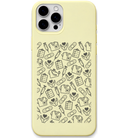 Nurse Care Medical Pattern engraved silicone phone cover in Lemon Yellow