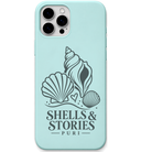 Shells & Stories Puri engraved pastel silicone phone cover in Mint Green
