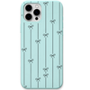 Ribbon Lines engraved silicone phone cover in Mint Green