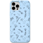 Little Garden engraved silicone phone cover in Sky Blue