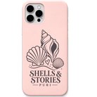 Shells & Stories Puri engraved pastel silicone phone cover in Blush Pink