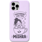Mishra Chai First engraved pastel silicone phone cover in Lavender