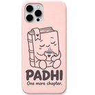 Padhi One More Chapter engraved pastel silicone phone cover in Blush Pink