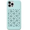 Nilachakra Blessings engraved pastel silicone phone cover in Mint Green