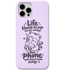 Life Kharab Phone Nahi phone first cat meme engraved silicone phone cover in Lavender
